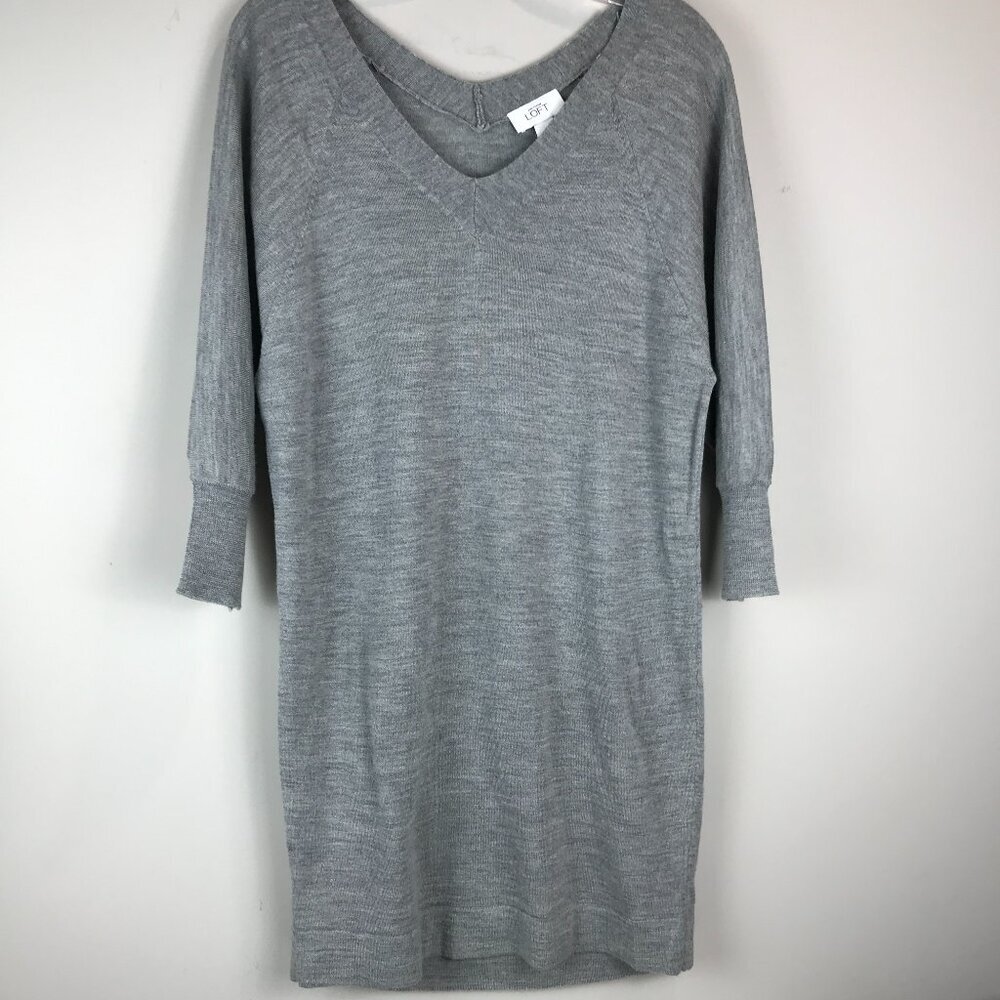 Women's Ann Taylor Gray Wool blend Sweater Dress Size S